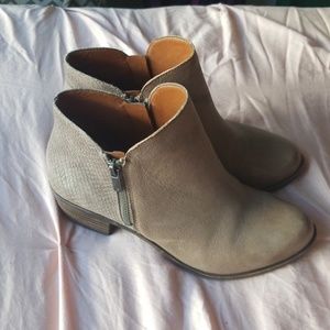 Taupe Lucky Brand LEATHER Booties